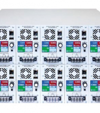 Intepro's energy-recovering rack-mount DC Load system features plug-in programmable modules