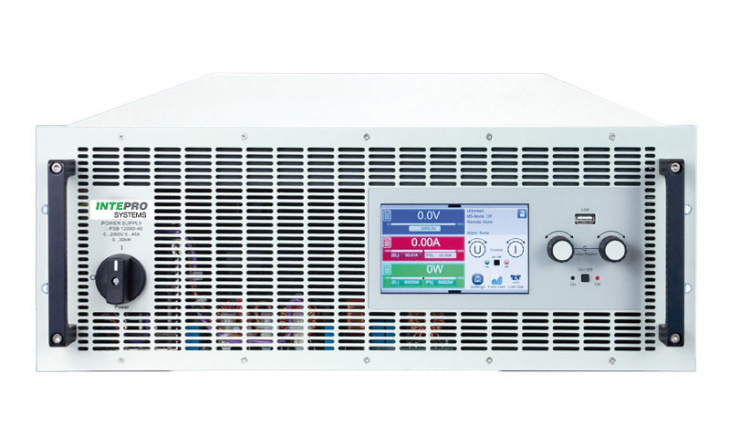 Intepro’s 4U Rack Unit Integrates 30 KW Auto-Ranging DC Supply with Energy-Recovering DC Load